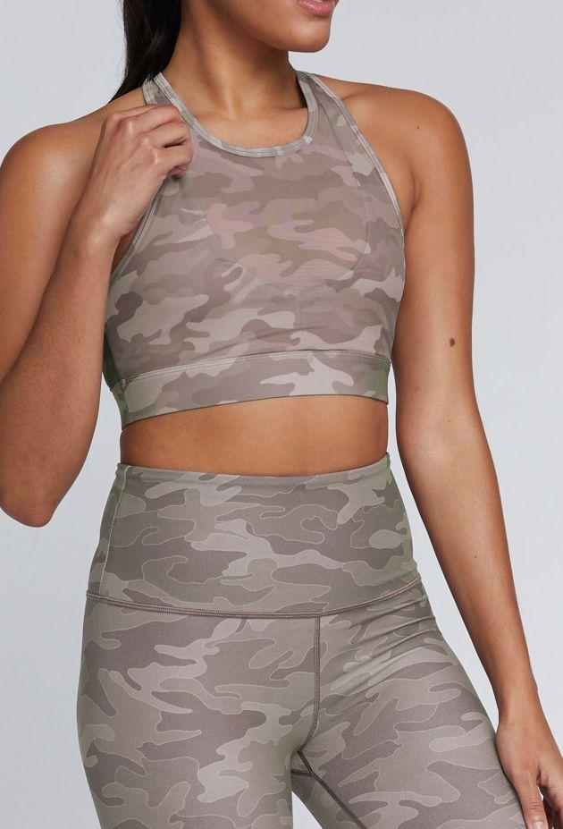 Wear It To Heart Noa Crossback Bra - Truffle Camo on Sale
