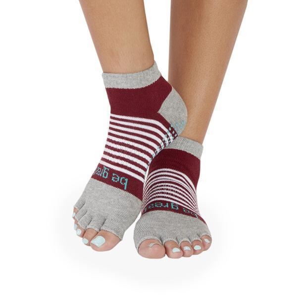 
                  
                    Sticky Be Socks BE GREAT 1/2 Toe Stripe Grip Socks - Sticky Be Socks Socks
                  
                