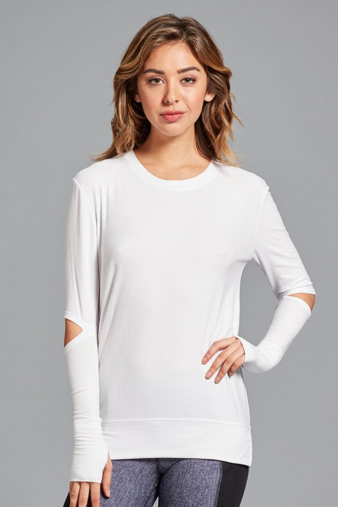 
                  
                    CHICHI Active Cassidy Ribbed Top - White - CHICHI Active Clearance
                  
                