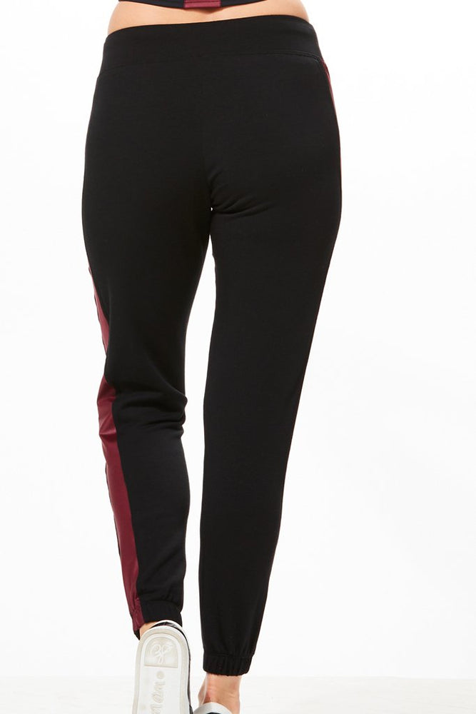 
                  
                    CHICHI Active Zoe Track Jogger - Black/Burgundy - CHICHI Active Clearance
                  
                