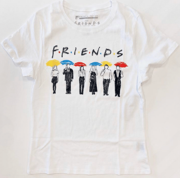 Prince Peter Collection Friends Umbrella Tee - White - Prince Peter Clearance