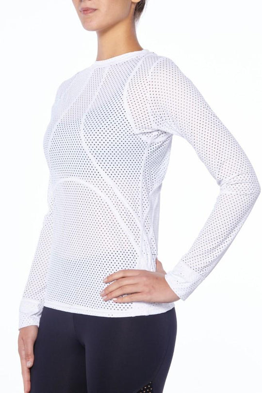 925Fit Track Me Down Rash Guard - White