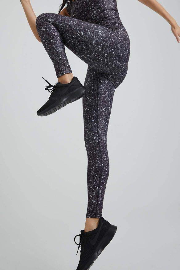 
                  
                    Wear It To Heart Noir Super Disco Foil High Waist Legging - WITH Leggings
                  
                