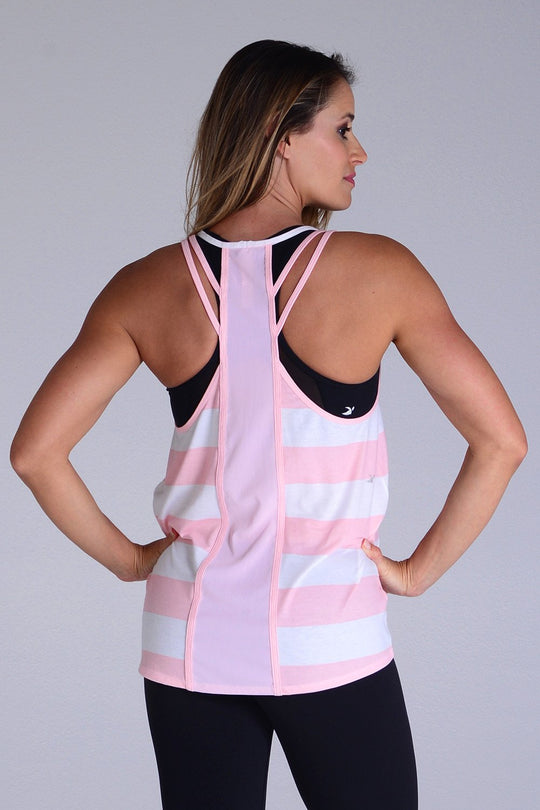 Glyder Lunar Tank - Pink Stripe