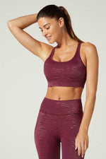 Wear It To Heart Tiger Emboss Grape Strappy Bra - WITH New Arrivals